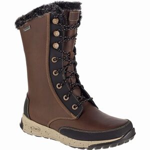 Chaco Women's Dark Brown Winter Boots with Black Trim